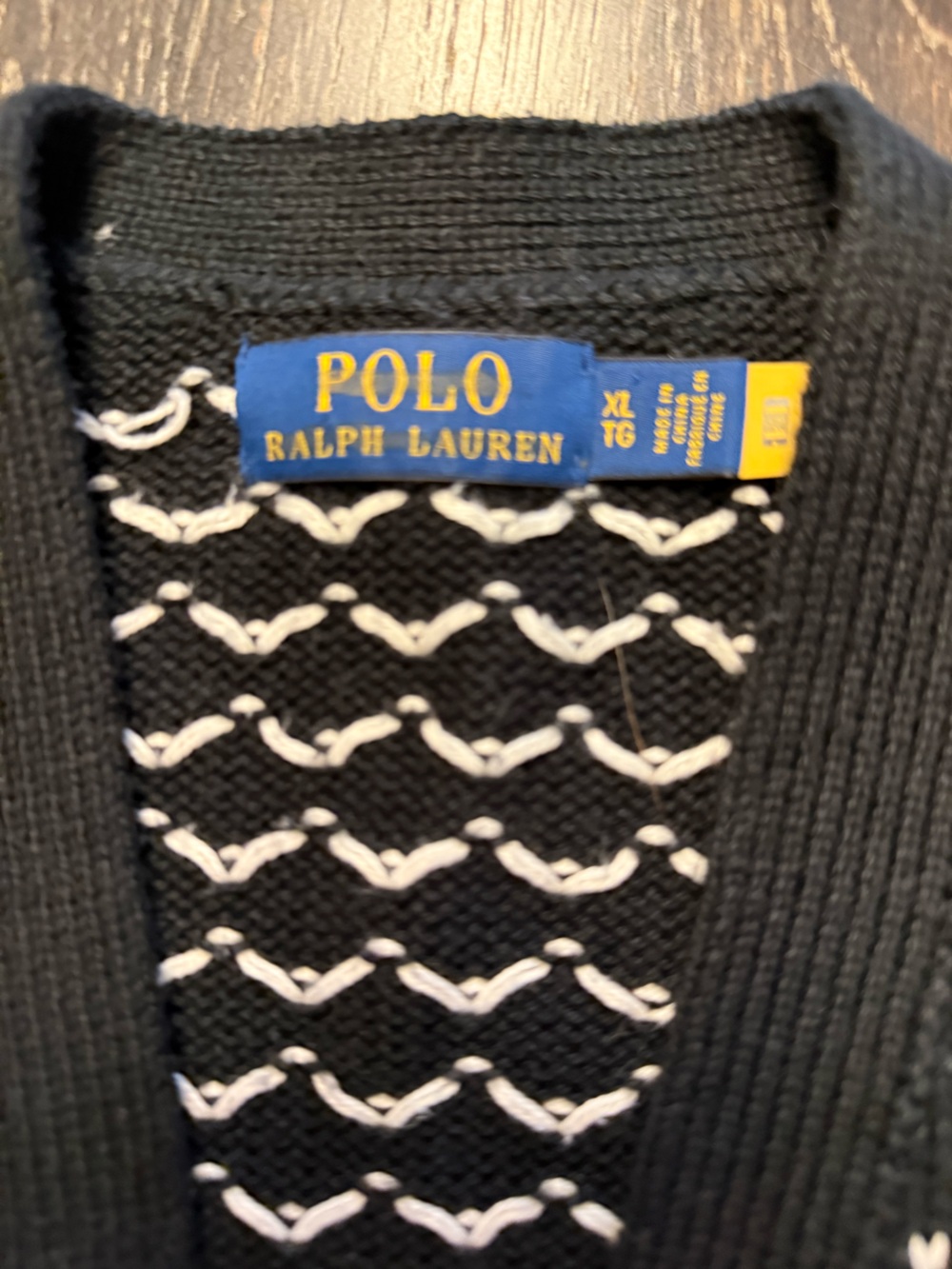 Polo Ralph Lauren Men's XL Black Fair Isle Snowflake Cardigan - Picture 5 of 10